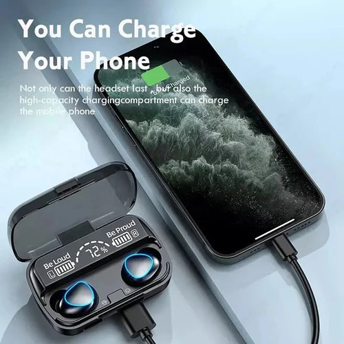 AUDÍFONOS BLUETOOTH M10 RECARGABLES CON POWER BANK