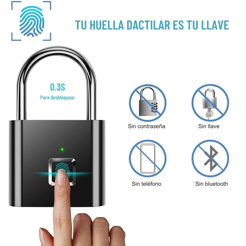 CANDADO INTELIGENTE CON HUELLA DIGITAL
