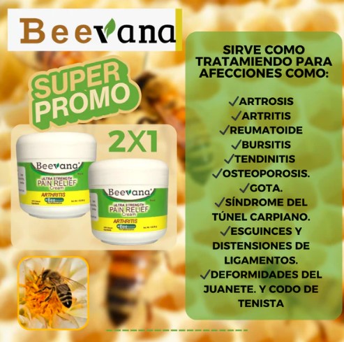 CREMA BEEVANA PARA DOLORES E HINCHAZÓN DE ARTICULACIONES